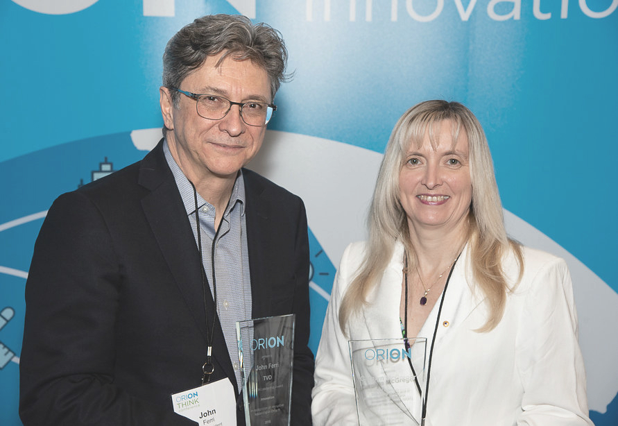 ORION Leadership Award Winners John Ferri and Carolyn McGregor