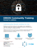 Preview of the ORION Community Training Brief